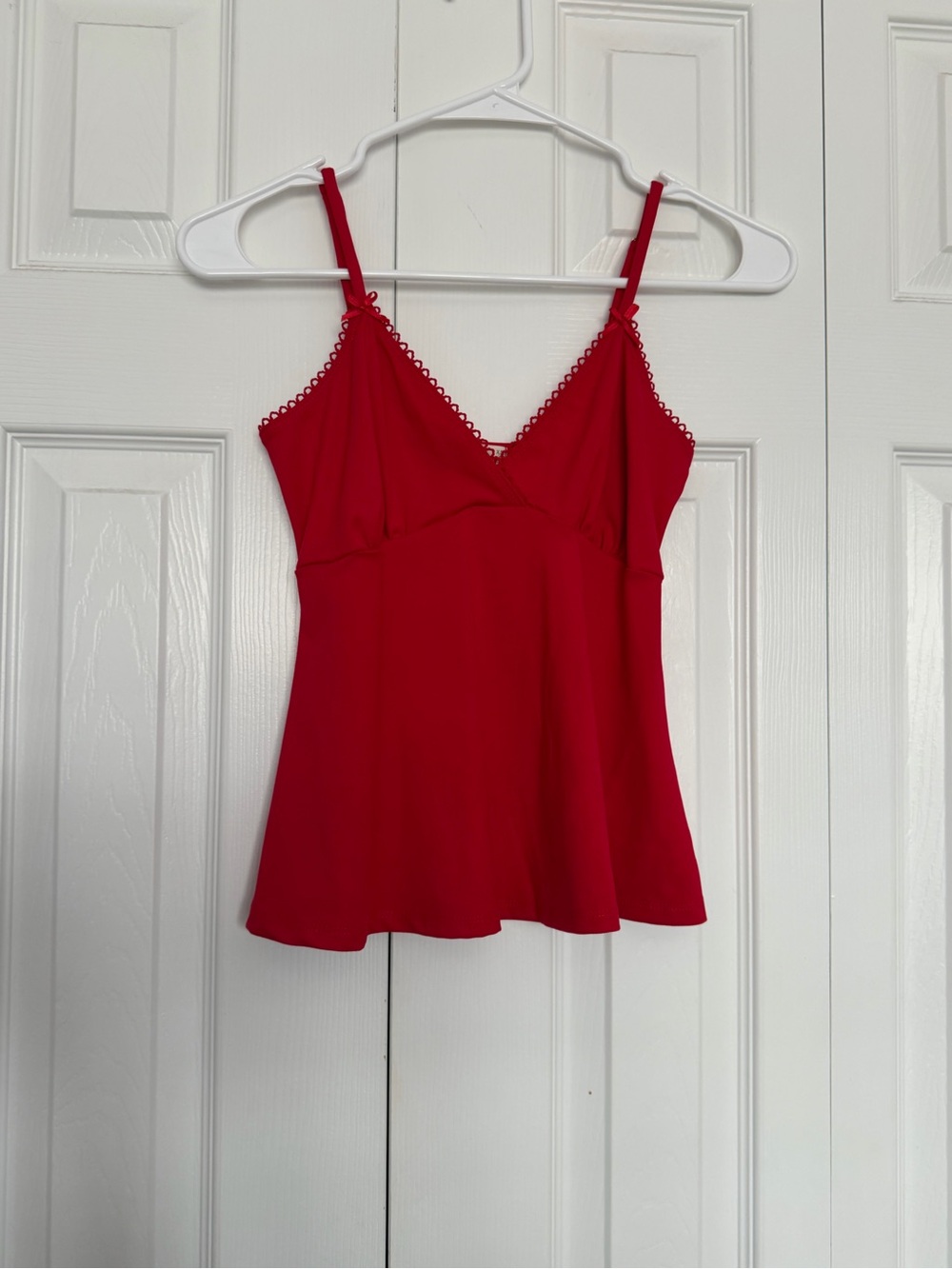 Red V-Neck Women's Cami Tank Top